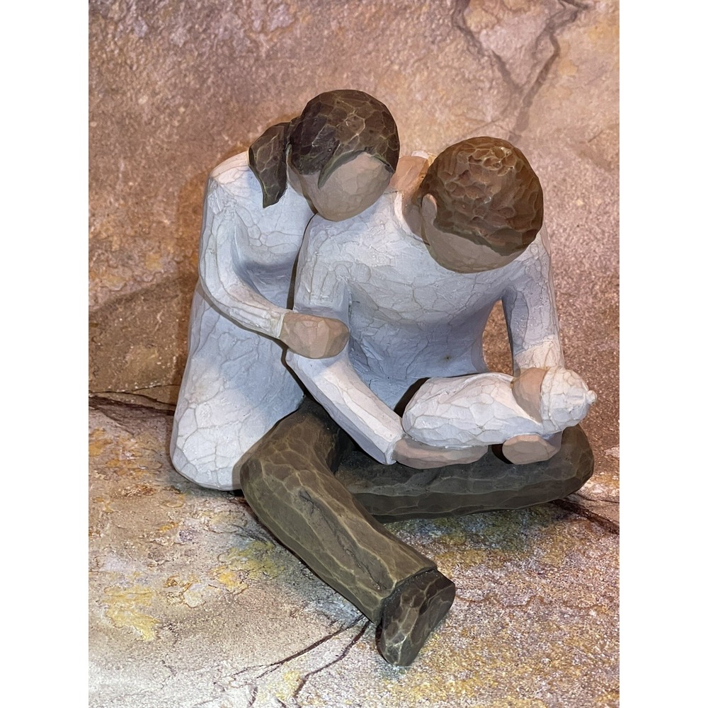 Willow Tree by Susan Lordi "New Life" Mother Father Baby Resin Figurine 2000